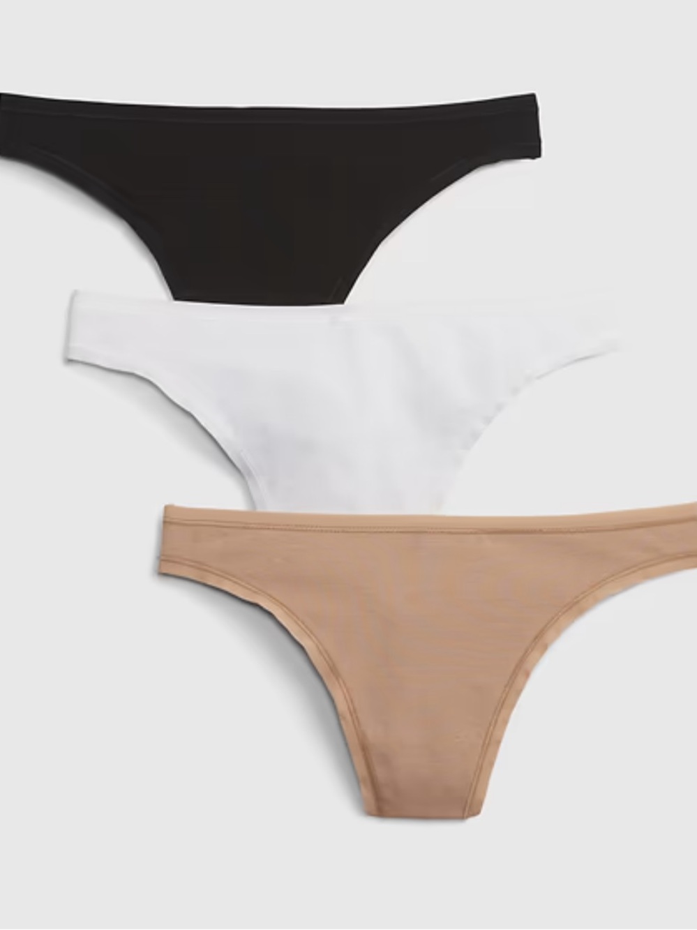Quince organic Cotton Thong Sand White Black Sand NEW Sz M